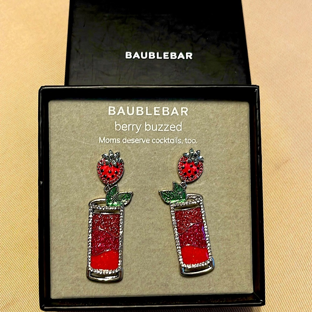 BAUBLEBAR “Berry Buzzed” cocktail earrings.